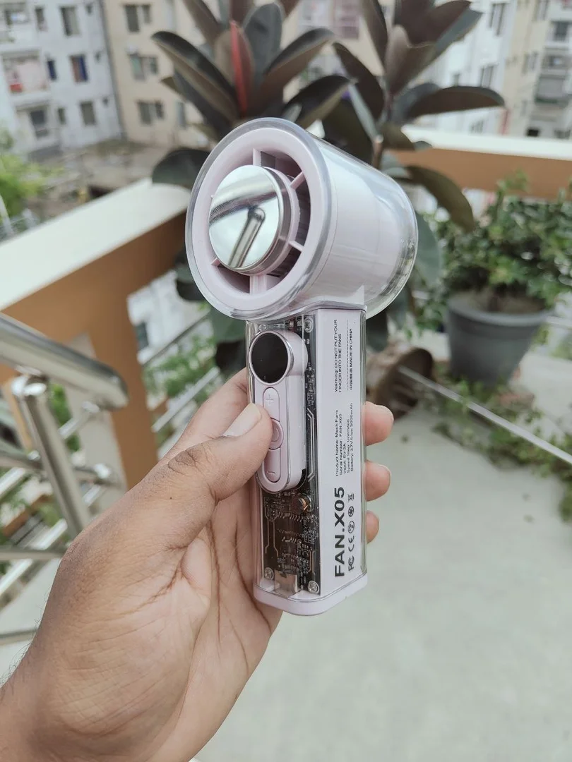 Turbo X05 Transparent Rechargeable Fan - 3000 mAh - Fancy Bin Bangladesh