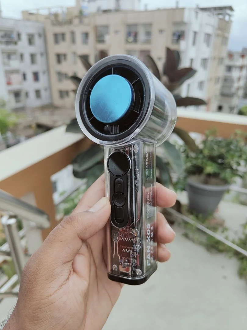 Turbo X05 Transparent Rechargeable Fan - 3000 mAh - Fancy Bin Bangladesh