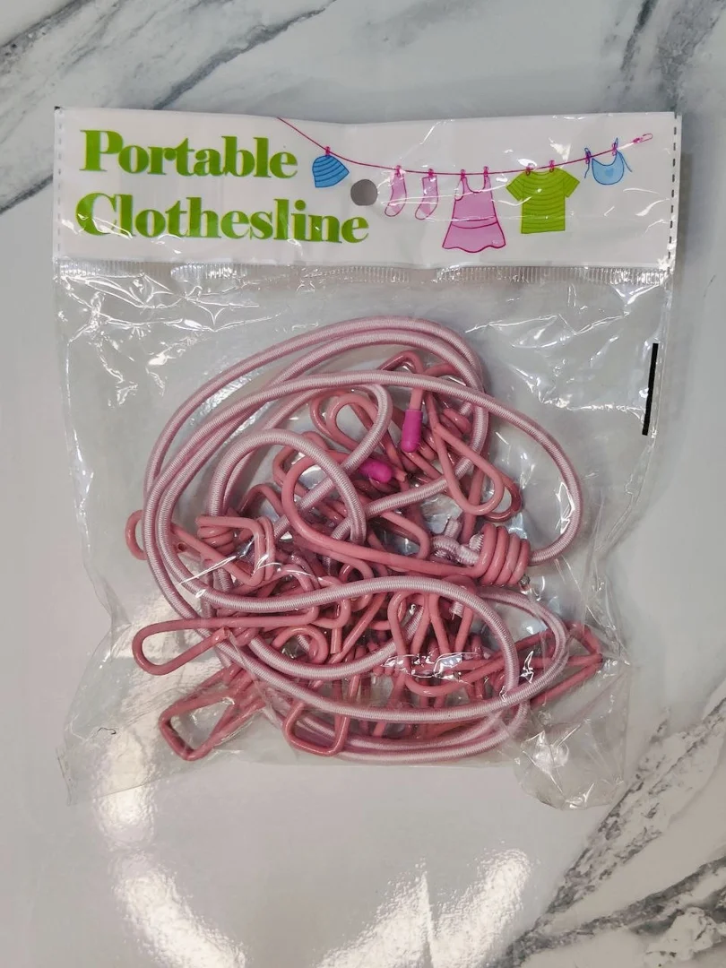 Portable Elastic Clothesline with 12 Clips - Fancy Bin Bangladesh